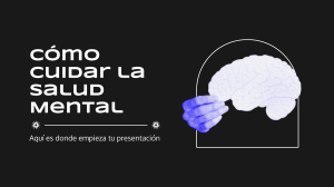 Salud Mental: Cómo Cuidarla - Presentación