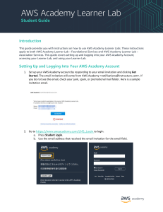 AWS Academy Learner Lab Student Guide