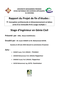 Rapport Projet Génie Civil : Immeuble R+8 en Béton Armé