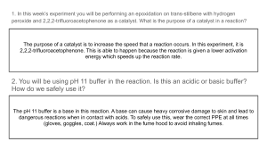 Epoxidation of trans-Stilbene Lab: Procedure & Safety