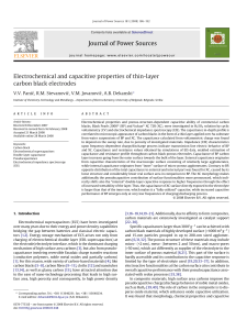 Carbon Black Electrodes: Electrochemical & Capacitive Properties