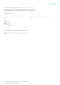 Aprilia DITECH 50 Engine Development: Conference Paper