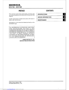 Honda GCV135/GCV160 Engine Service Manual