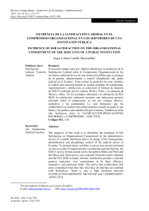 Satisfacción Laboral y Compromiso Organizacional en Ecuador