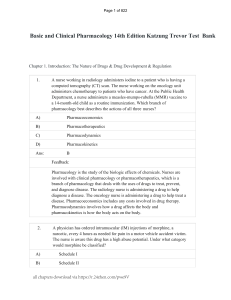 Pharmacology Test Bank: Drug Basics & Regulation