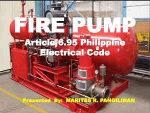 Fire Pump Systems: Philippine Electrical Code Article 6.95