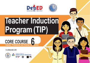 Teacher Professional Development: TIP Course 6