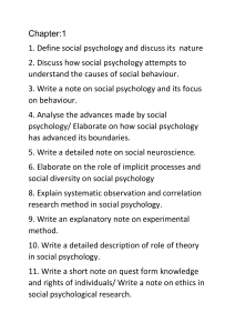 Social Psychology Study Guide: Key Concepts & Questions