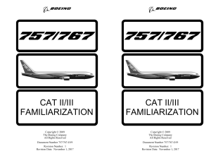 757/767 CAT II/III Familiarization Training Manual