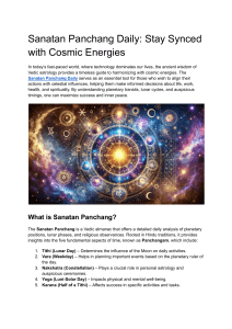 Sanatan Panchang Daily: Vedic Astrology & Cosmic Energies