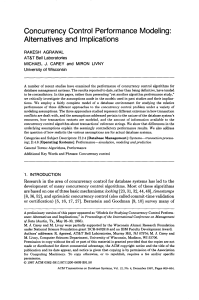 Concurrency Control Performance Modeling