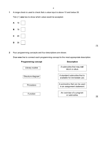 Computer Science Exam Paper - Programming Concepts & Logic