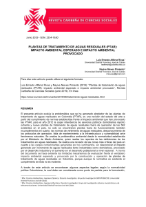 PTAR: Impacto Ambiental Esperado vs. Provocado en Colombia