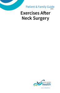 Neck Surgery Recovery: Exercises for Range of Motion