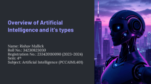 AI Overview: Types of Artificial Intelligence Explained