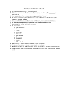 Chemistry Chapter 6 Bonding Study Guide
