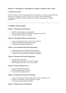 Management Book Summary: Robbins & Coulter (16th Ed)