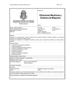 Programa Vibraciones Mecánicas UNC - Ingeniería