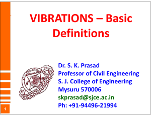 Vibrations: Basic Definitions - Civil Engineering