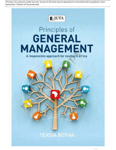 Principles of General Management Textbook