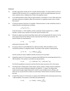 Chemical Reactor Design Problems & Kinetics