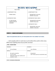 TOEFL Speaking: Task Types & Outlining