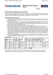 Steel Tank Coating Specification - Interline 850