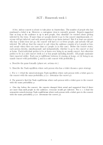 Game Theory Homework: Concert Attendance & Nash Equilibria