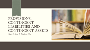 Provisions, Contingent Liabilities & Assets - Accounting