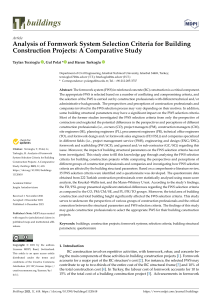 Formwork System Selection Criteria in Building Construction