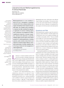 Lidocaine-Induced Methemoglobinemia: A Clinical Review