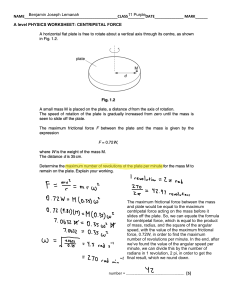 Centripetal Force Worksheet: Physics Problem