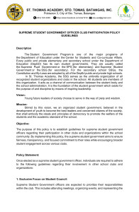 SSG Officer Club Participation Policy Guidelines