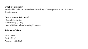 Manufacturing Tolerance & Gauges: Engineering Presentation