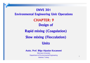 Rapid & Slow Mixing Design: Coagulation & Flocculation Units