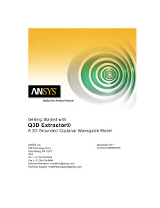 Q3D Extractor: 2D Grounded Coplanar Waveguide Model Guide