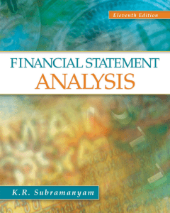 Financial Statement Analysis: 11th Edition