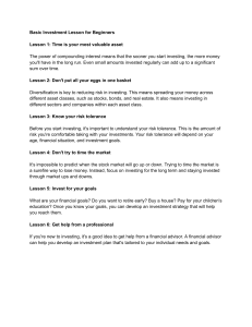 Basic Investment Lessons for Beginners