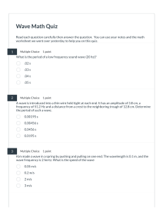 Wave Math Quiz: Frequency, Wavelength, Period, Speed