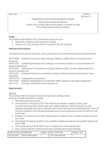 Diesel Engine Exhaust Castings Material Specification