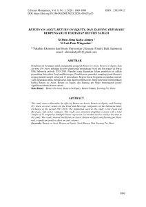 ROA, ROE, EPS dan Return Saham: Analisis di BEI