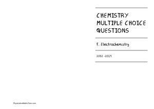 Electrochemistry MCQs: 2002-2014