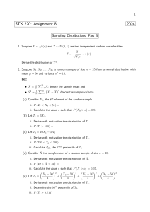 Sampling Distributions Assignment: STK 220