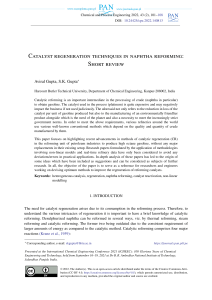 Naphtha Reforming Catalyst Regeneration Review