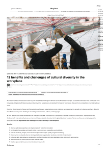 Cultural Diversity in the Workplace: Benefits & Challenges