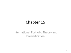 Chapter 15 International Portfolio Theory and Diversification Students