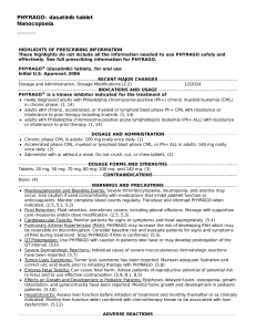 PHYRAGO (dasatinib) Prescribing Information