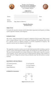 Capacitive Reactance Lab Manual - Bulacan State University