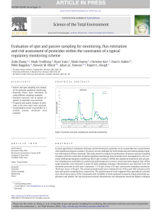 Pesticide Monitoring: Spot vs. Passive Sampling