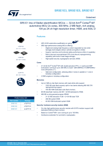 SR5E1E3/E1E5/E1E7 MCU Datasheet: Arm Cortex-M7